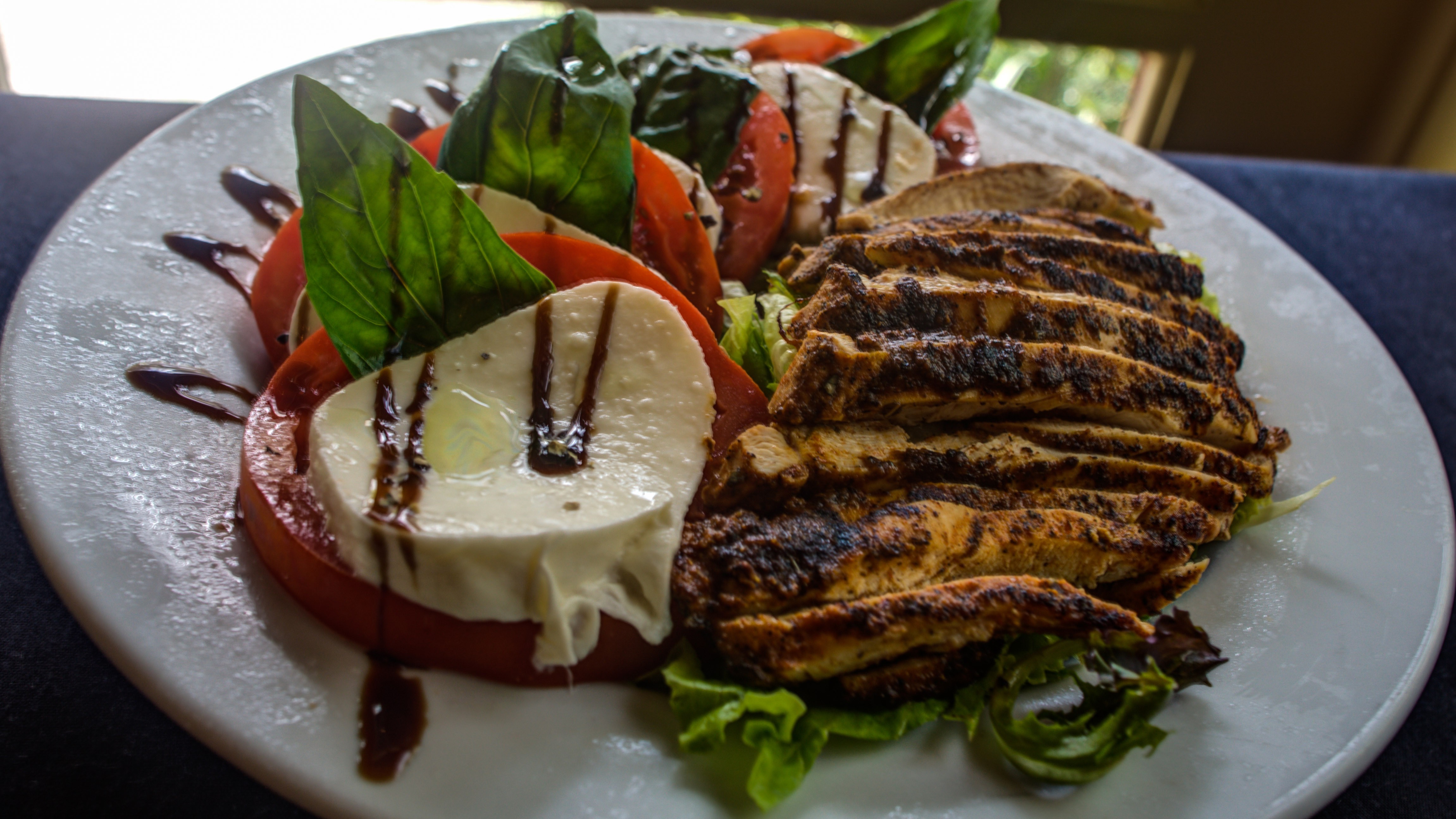 grilled chicken with fresh caprese salad