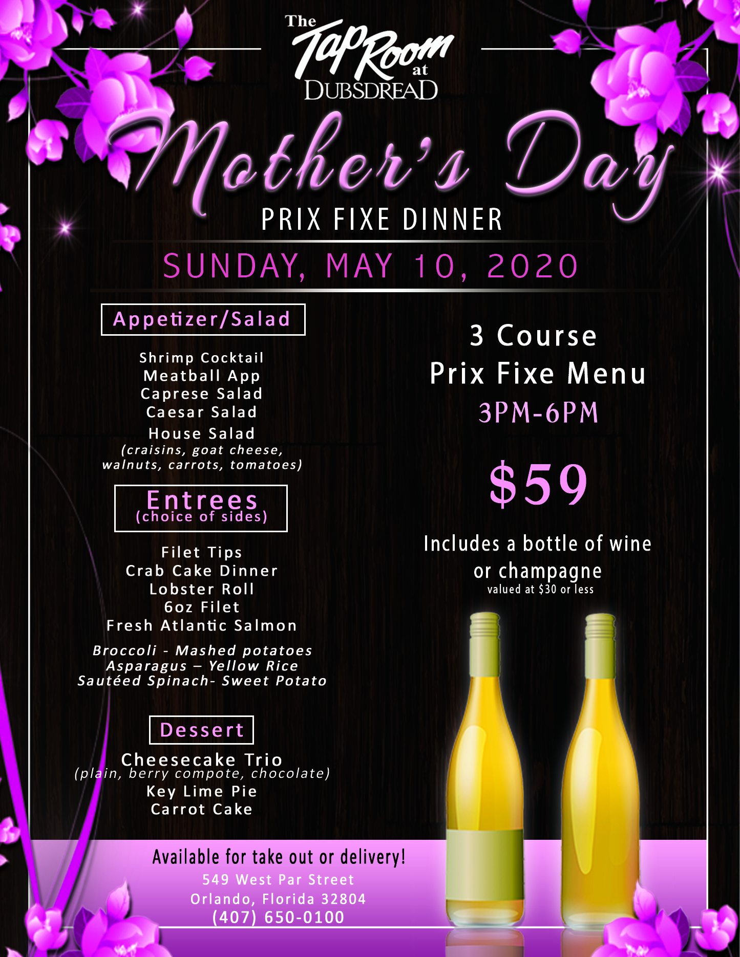 prix-fixe  Mothers Day